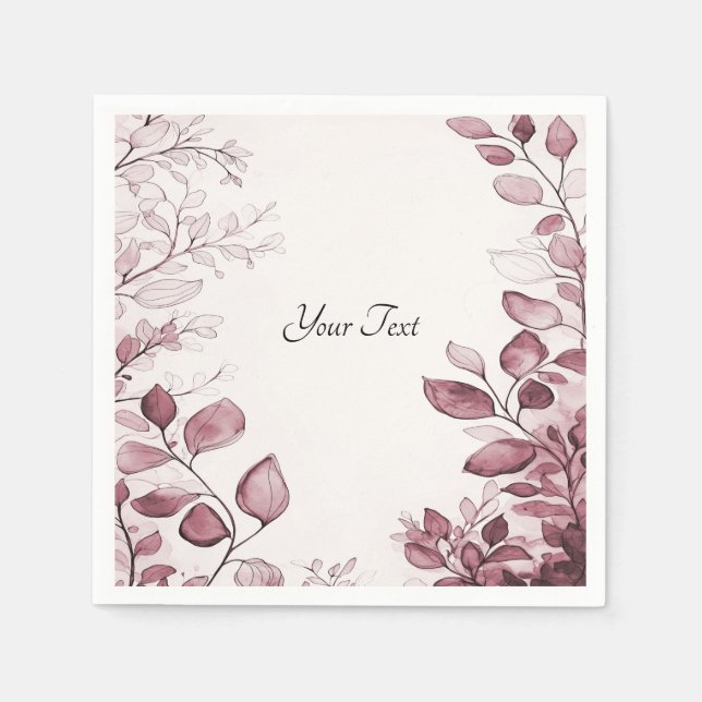 Servilleta De Papel Toallas modernas de hojas rojas (Anverso)