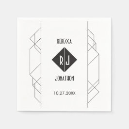 Servilleta De Papel Toallas Modernas De Recepción Art Deco