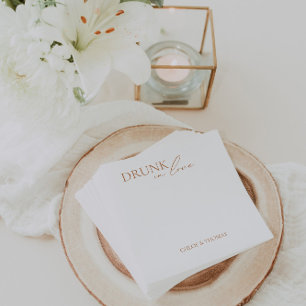Servilleta De Papel Toallas modernas "ebrias en amor" para bar Boda