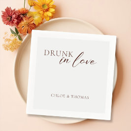Servilleta De Papel Toallas modernas "ebrias en amor" para bar Boda