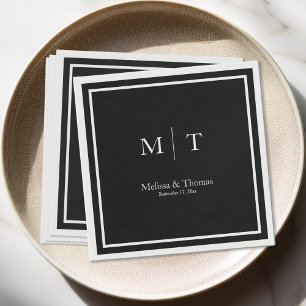 Servilleta De Papel Toallas modernas Minimalistas para Bodas de monogr