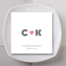 Toallas monográficas personalizadas con corazón ro