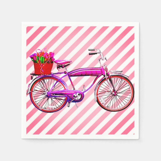Servilleta De Papel Toallas para Fiesta de bicicletas (Anverso)