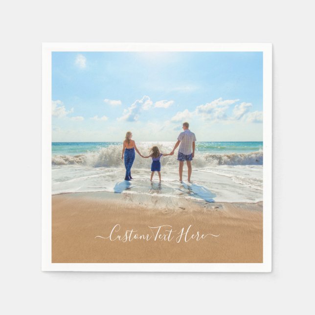 Servilleta De Papel Toallas personalizadas con tus fotos y texto (Anverso)