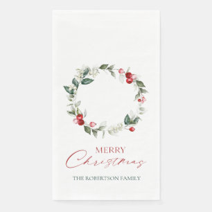 Servilleta De Papel Toallas personalizadas de Feliz Navidad para invit