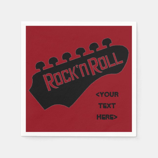 Servilleta De Papel Toallas personalizadas de guitarra rock y Rollo (Anverso)