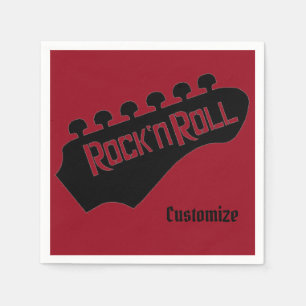 Servilleta De Papel Toallas personalizadas de guitarra rock y Rollo