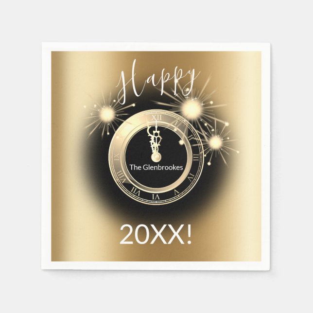 Servilleta De Papel Toallas personalizadas de papel de Año Nuevo (Anverso)