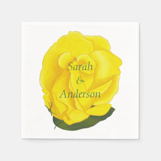 Servilleta De Papel Toallas personalizadas de rosa amarillo brillante