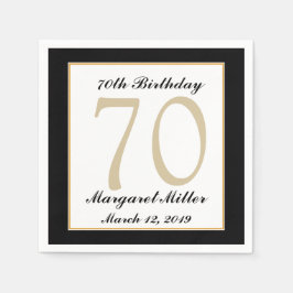 Servilleta De Papel Toallas personalizadas del partido de los 70 años