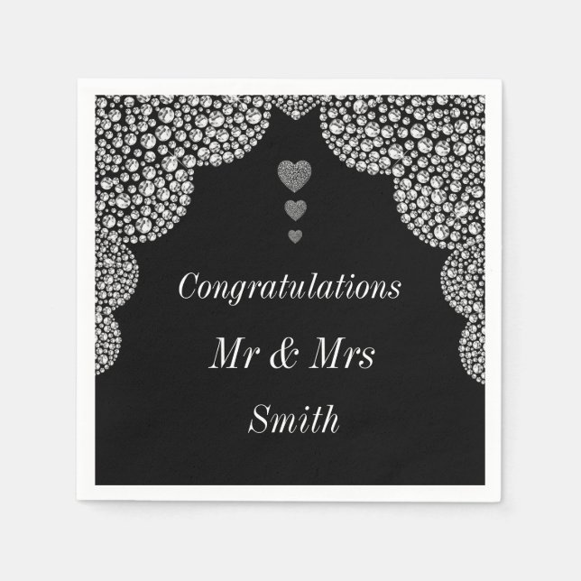 Servilleta De Papel Toallas personalizadas inusuales del boda (Anverso)