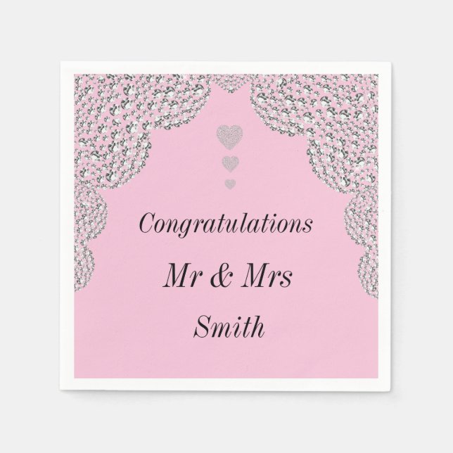 Servilleta De Papel Toallas personalizadas inusuales del boda (Anverso)