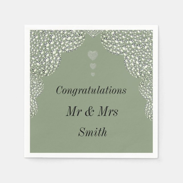 Servilleta De Papel Toallas personalizadas inusuales del boda (Anverso)