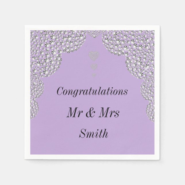 Servilleta De Papel Toallas personalizadas inusuales del boda (Anverso)