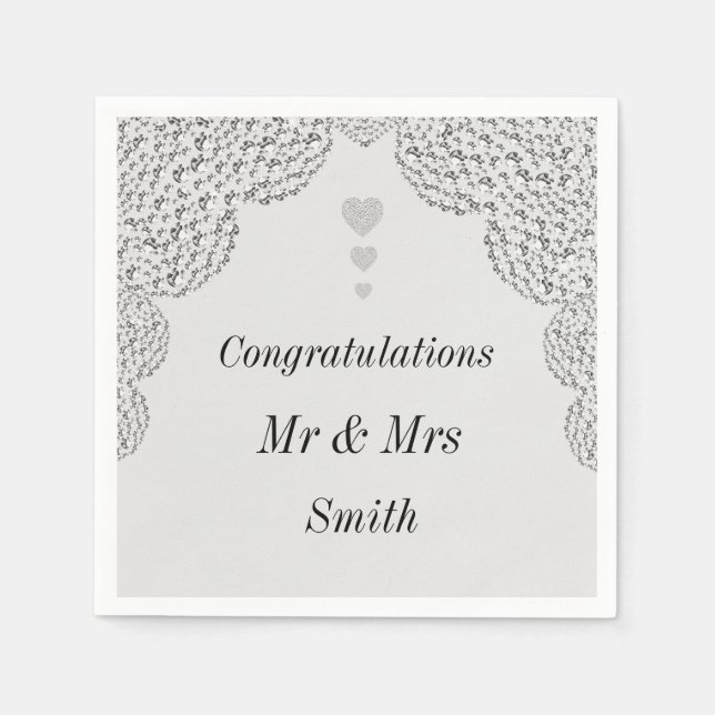 Servilleta De Papel Toallas personalizadas inusuales del boda (Anverso)