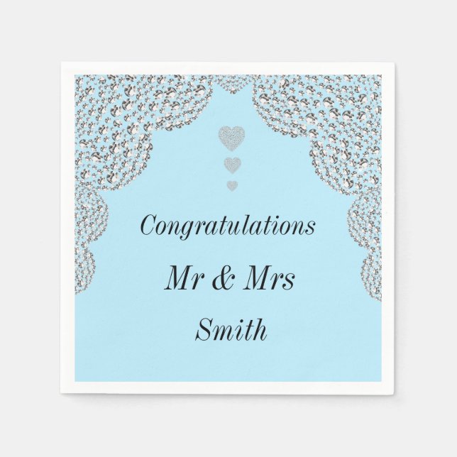 Servilleta De Papel Toallas personalizadas inusuales del boda (Anverso)