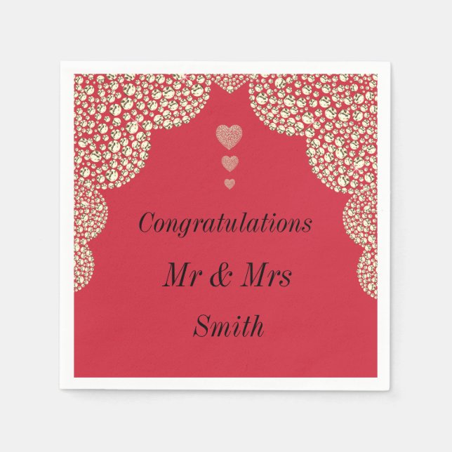 Servilleta De Papel Toallas personalizadas inusuales del boda (Anverso)