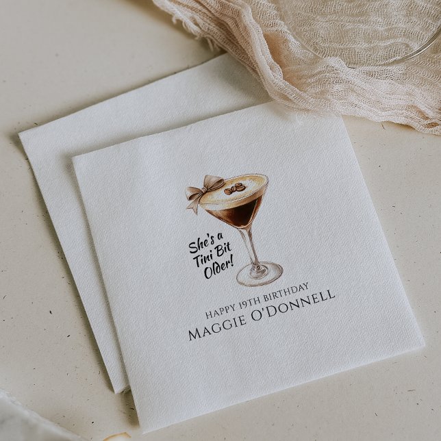 Servilleta De Papel Toallas personalizadas Martini a los 19 años (Subido por el creador)
