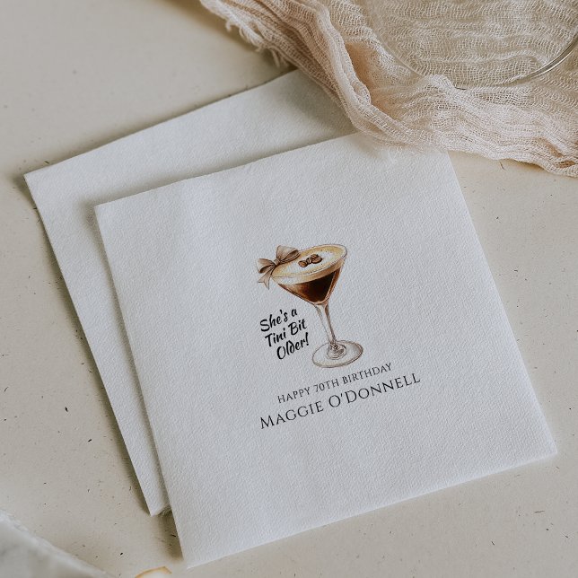 Servilleta De Papel Toallas personalizadas Martini a los 70 años (Subido por el creador)