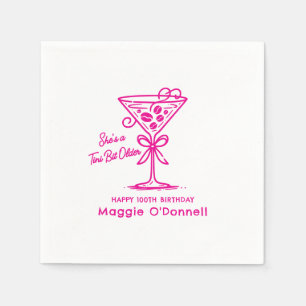 Servilleta De Papel Toallas personalizadas Martini en el cumpleaños nú