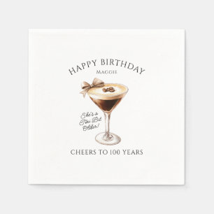 Servilleta De Papel Toallas personalizadas Martini en el cumpleaños nú