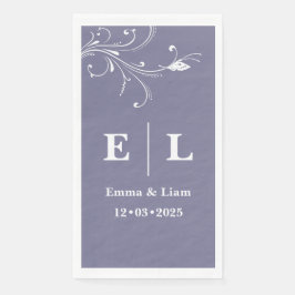 Servilleta De Papel Toallas Personalizadas para Boda Dusty Lavender 