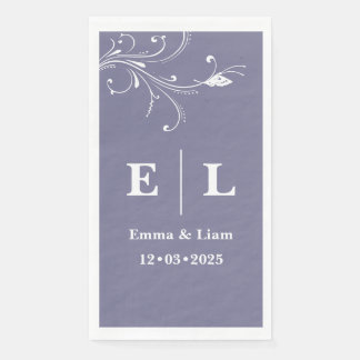 Servilleta De Papel Toallas Personalizadas para Boda Dusty Lavender
