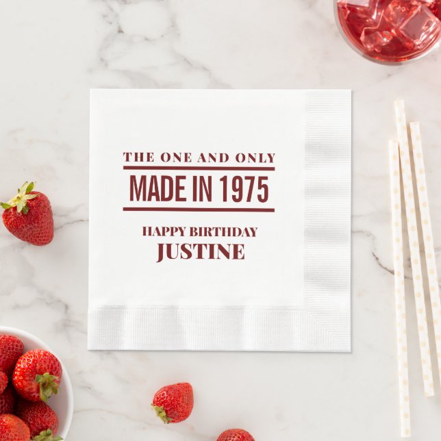 Servilleta De Papel Toallas personalizadas para cumpleaños (In situ)