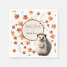 Toallas personalizadas para el hedgehog de otoño