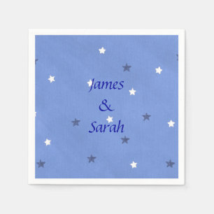 Servilleta De Papel Toallas personalizadas para estrellas azules y bla