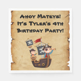 Servilleta De Papel Toallas personalizadas para Fiestas piratas