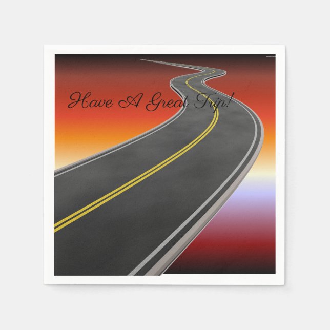 Servilleta De Papel Toallas personalizadas para la autopista Sunset de (Anverso)