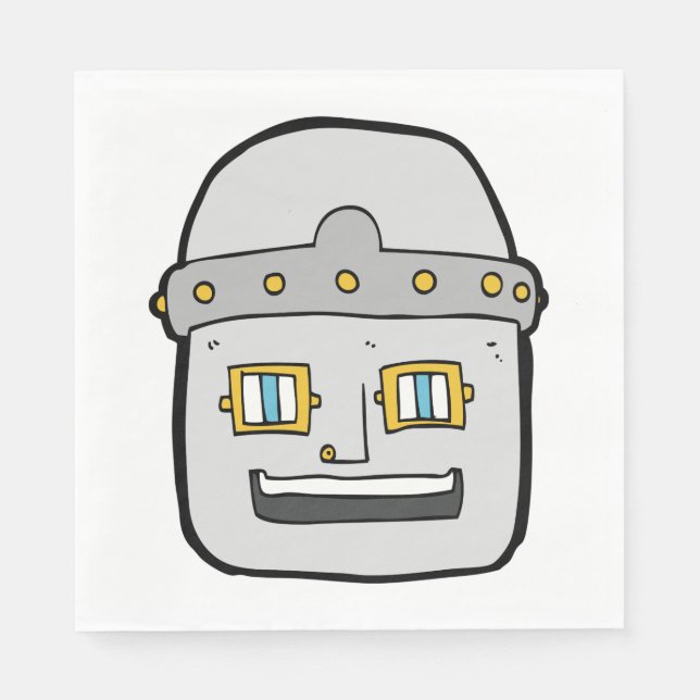 Servilleta De Papel Toallas Robot Head (Anverso)