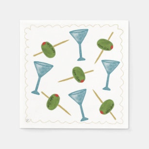 Servilleta De Papel Toallas sucias de cóctel Martini