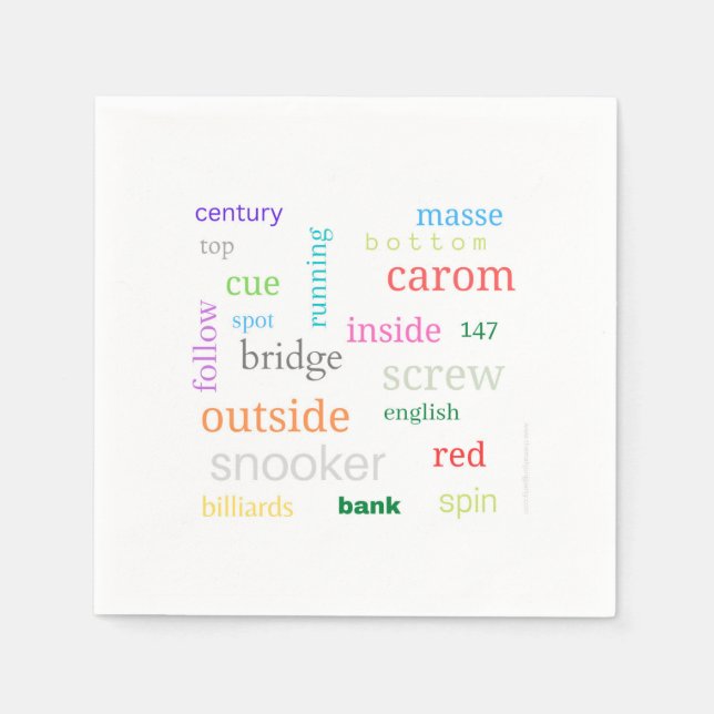 Servilleta De Papel Toallas temáticas de Billiards (Anverso)