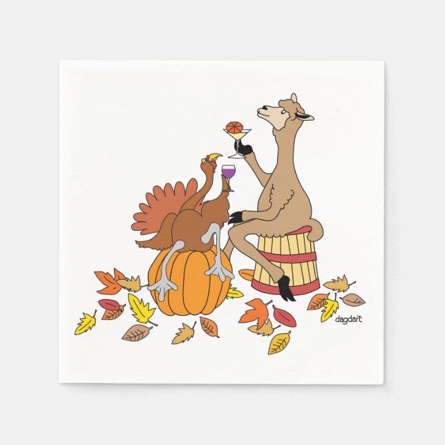 Servilleta De Papel Toast Thanksgiving Napkin (Anverso)