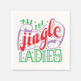 Servilleta De Papel Todas las damas jingle Navidades | Napkin