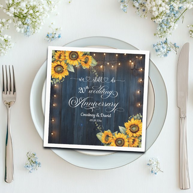 Servilleta De Papel Todavía hacemos 20° Aniversario Boda (Subido por el creador)