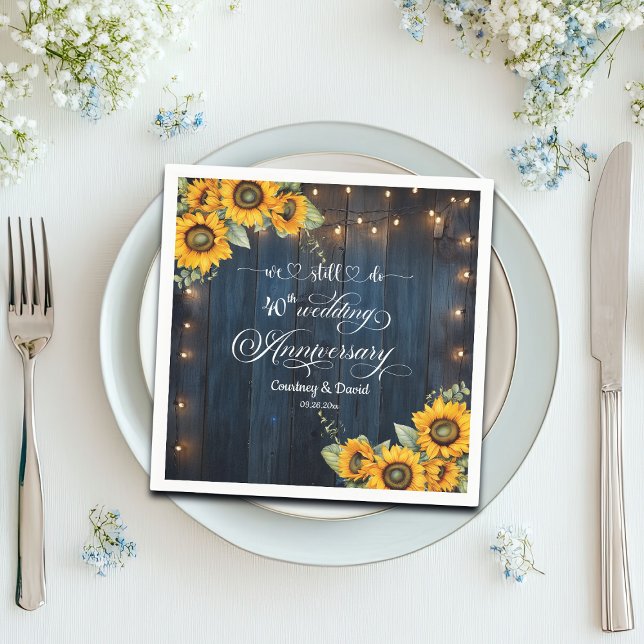 Servilleta De Papel Todavía hacemos 40° Aniversario Boda (Subido por el creador)