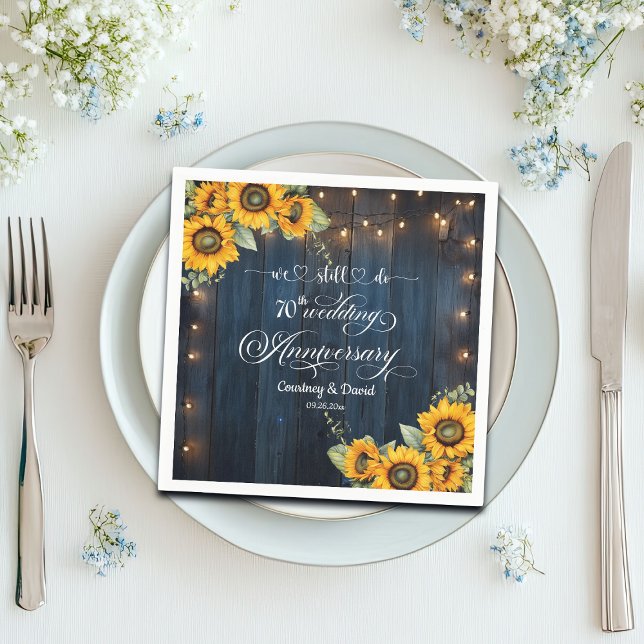 Servilleta De Papel Todavía hacemos 70° Aniversario Boda (Subido por el creador)