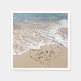 Servilleta De Papel Todavía hacemos corazones de playa con nombres