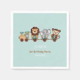 Servilleta De Papel TODO ABOARD Train Fiesta Kids Cumpleaños