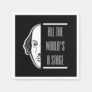 Servilleta De Papel Todo el mundo es una etapa Cita de Shakespeare Tes