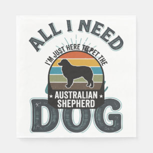 Servilleta De Papel Todo lo que necesito es mi perro grabado vintage a