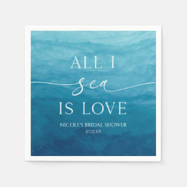 Servilleta De Papel Todo lo que quiero es amar la ducha de novias en e