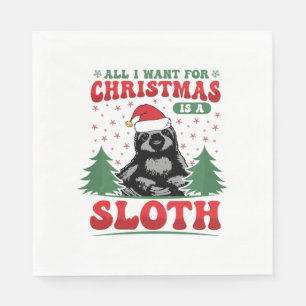 Servilleta De Papel Todo lo que quiero para los Navidades es un esloga