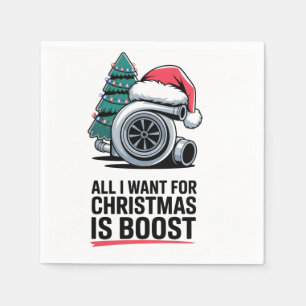 Servilleta De Papel Todo lo que Quiero para Navidad es Motor Turbo Boo