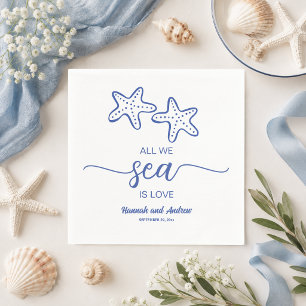 Servilleta De Papel Todo lo que vemos es Amor Chic Estrella de Mar Par