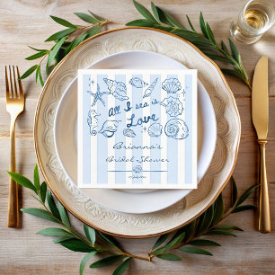 Servilleta De Papel Todo lo que veo es amor conchas de bodas personali
