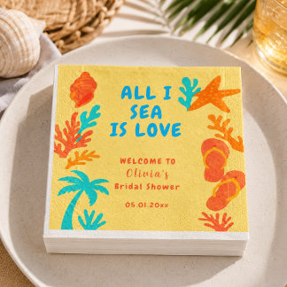 Servilleta De Papel Todo lo que veo es amor Costero Boho Bridal Person